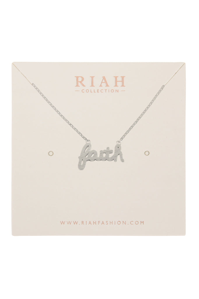 "Faith" Cast Necklace