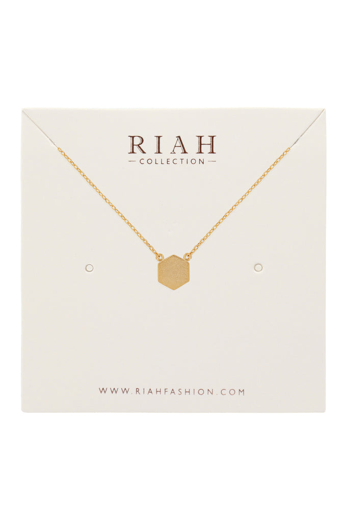 HEXAGON PENDANT NECKLACE