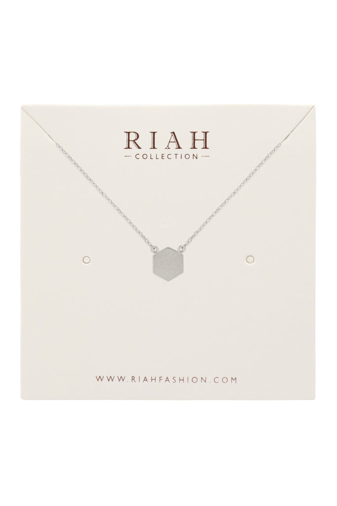 HEXAGON PENDANT NECKLACE