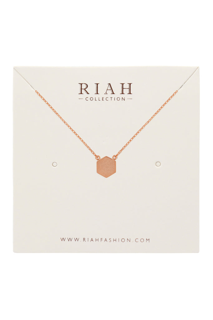 HEXAGON PENDANT NECKLACE