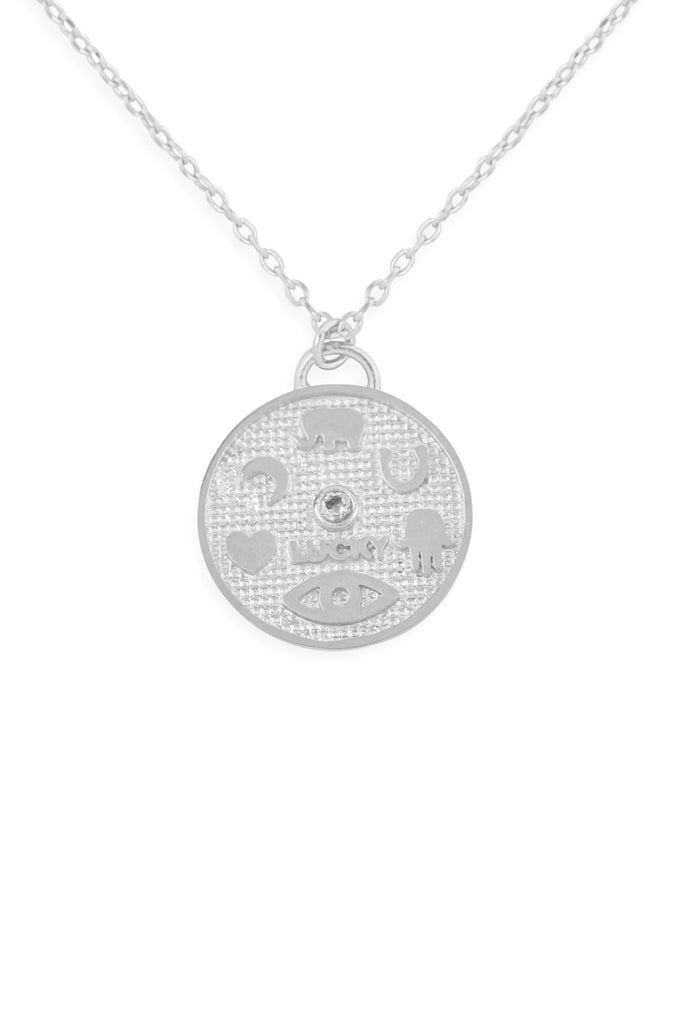 HDNFN353 - CAST ROUND PENDANT NECKLACE
