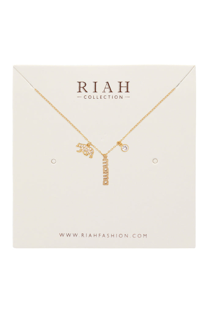 MAMA BEAR ZIRCONIA NECKLACE