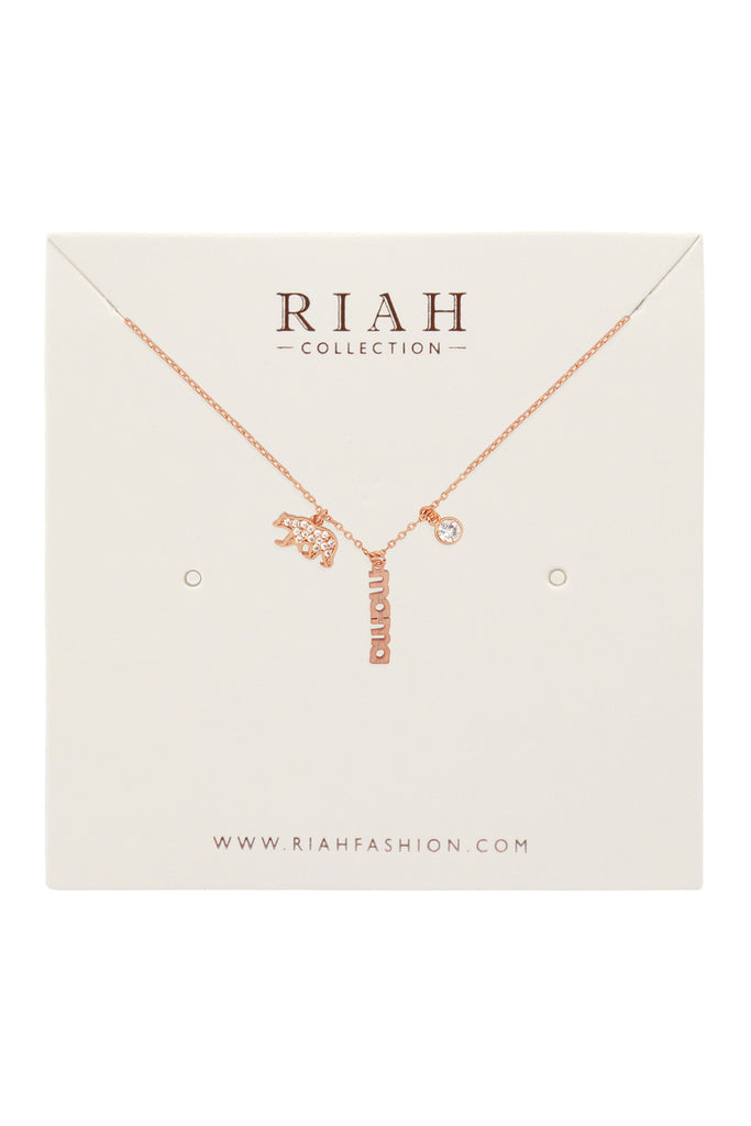 MAMA BEAR ZIRCONIA NECKLACE