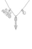 SOUL SISTERS ARROW CUBIC ZIRCONIA PENDANT NECKLACE