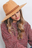 FASHION BRIM HAT W/ BREADED LEATHER STRAP