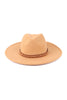 FASHION BRIM HAT W/ BREADED LEATHER STRAP