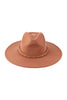 FASHION BRIM HAT W/ BREADED LEATHER STRAP