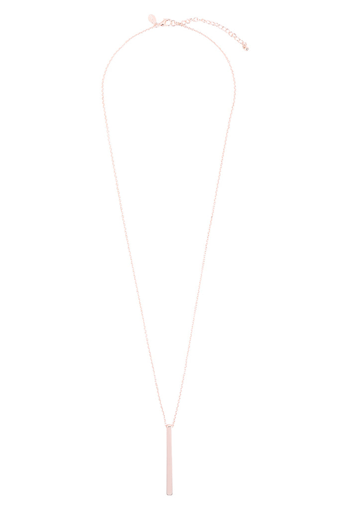 VERTICAL BAR PENDANT LONG NECKLACE