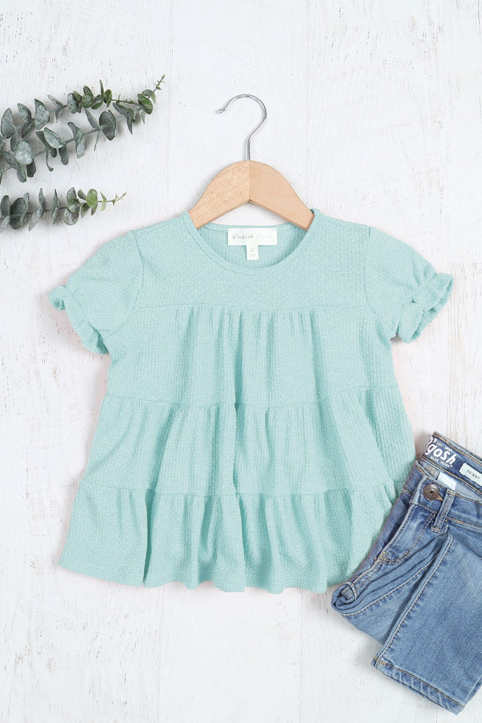 Kids Ruffle Short Sleeve Tiered Top
