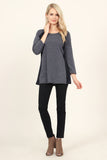 Side Accented Round Neck Classic Top