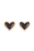 HEART NATURALS STONE STUD EARRINGS