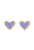 HEART NATURALS STONE STUD EARRINGS