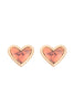 HEART NATURALS STONE STUD EARRINGS