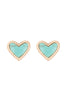 HEART NATURALS STONE STUD EARRINGS