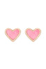 HEART NATURALS STONE STUD EARRINGS