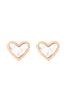 HEART NATURALS STONE STUD EARRINGS
