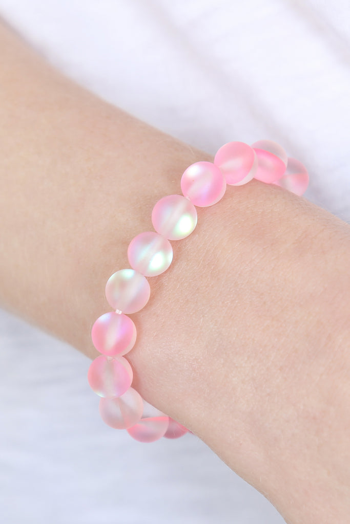 HDB2279 - CHIC COLORED MERMAID GLASS STRETCH BRACELET
