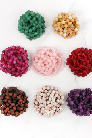 Multiline Fimo Bead Stretch Bracelets