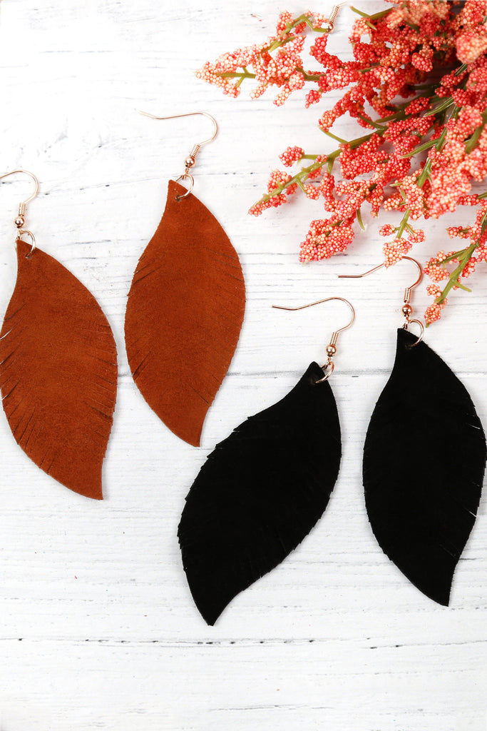 FRINGE SUEDE LEATHER EARRINGS