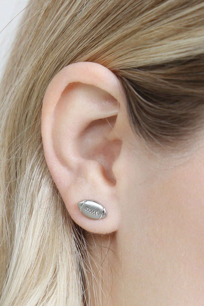 SIMPLE FOOTBALL MATTE EARRINGS