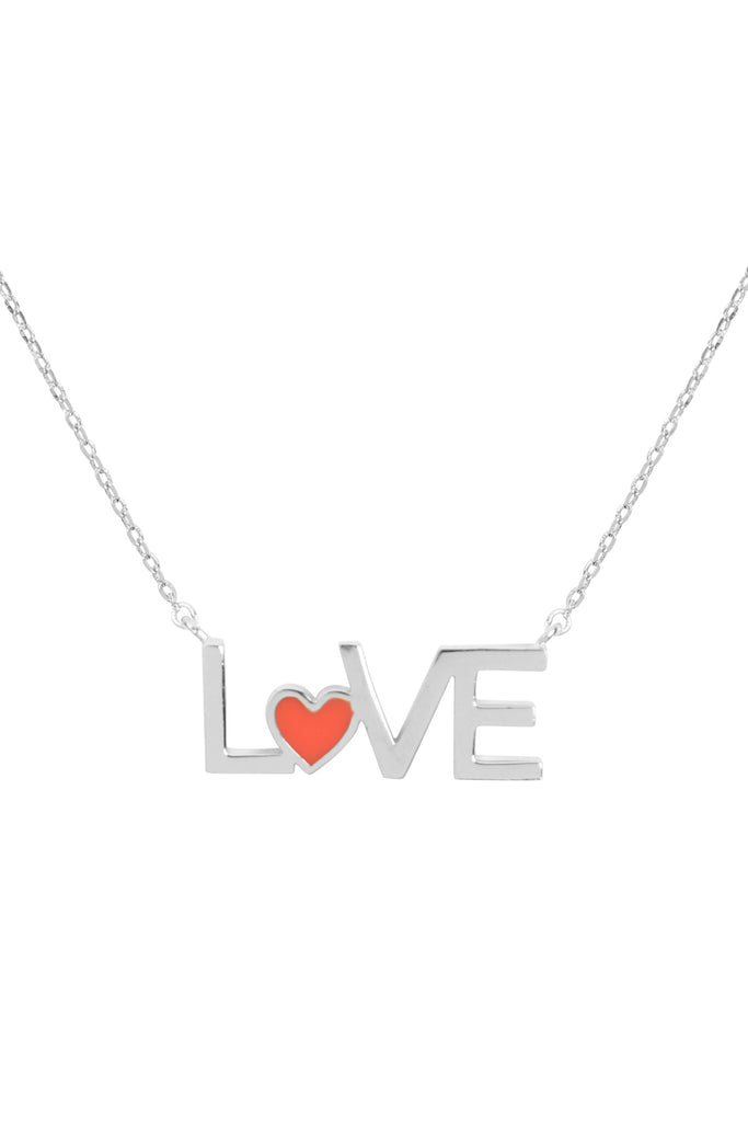 "LOVE" PENDANT WITH COLOR NECKLACE