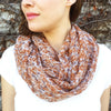 Rose Print Infinity Scarf