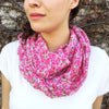 Rose Print Infinity Scarf