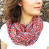 Rose Print Infinity Scarf