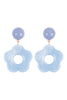 JEC071 - ACRYLIC FLOWER DROP, ROUND POST EARRINGS