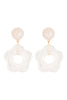 JEC071 - ACRYLIC FLOWER DROP, ROUND POST EARRINGS