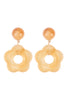 JEC071 - ACRYLIC FLOWER DROP, ROUND POST EARRINGS