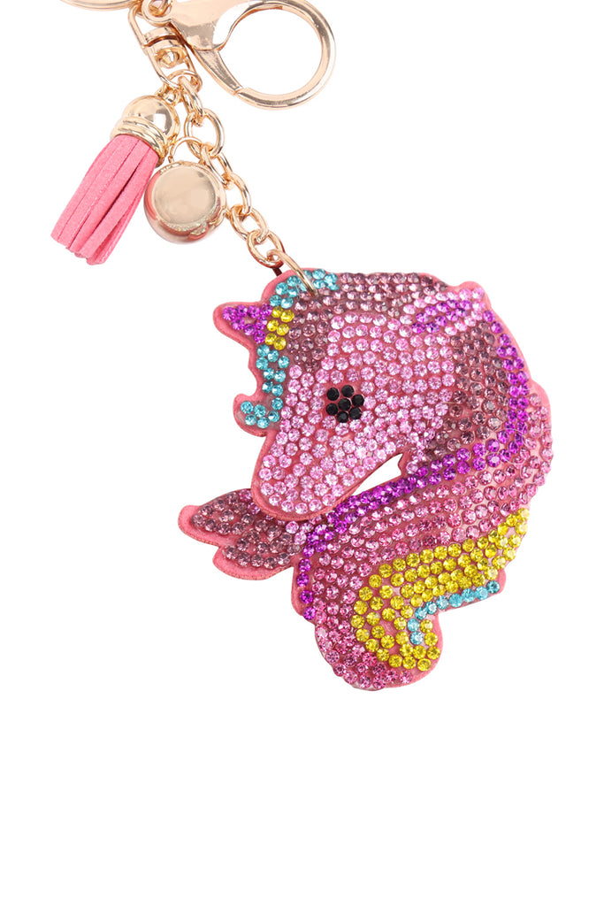 PINK UNICORN TASSEL KEYCHAIN