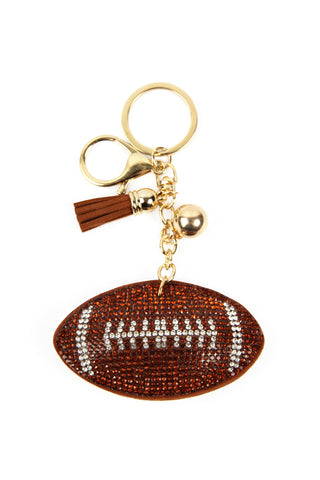 I LOVE FOOTBALL RHINESTONE CHAIN NECKLACE