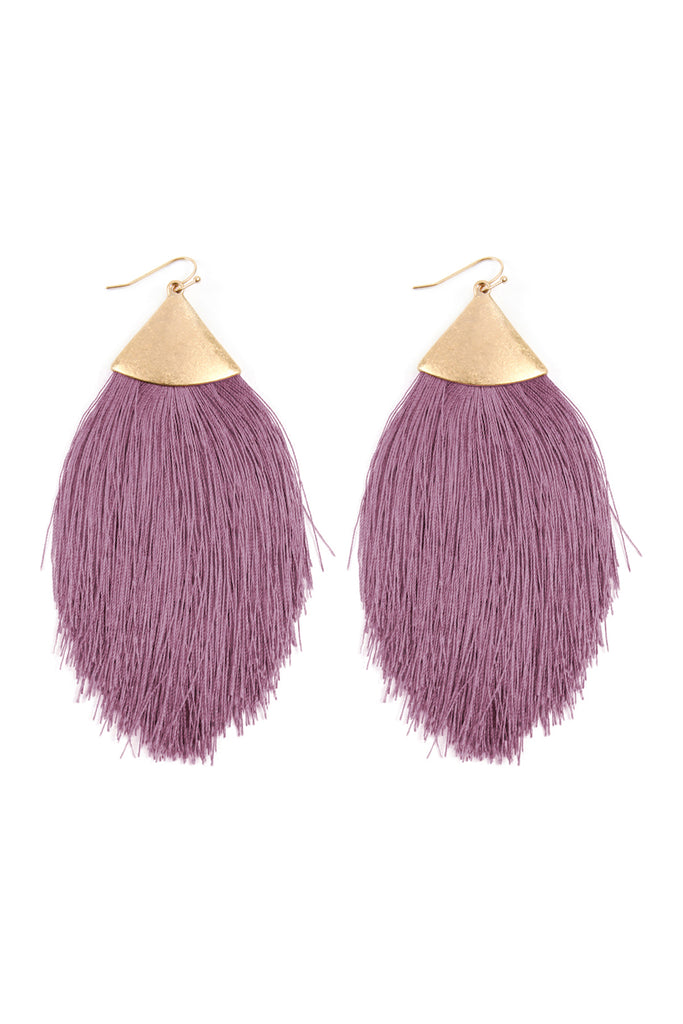 OVERSIZED TASSEL DROP EARRINGS