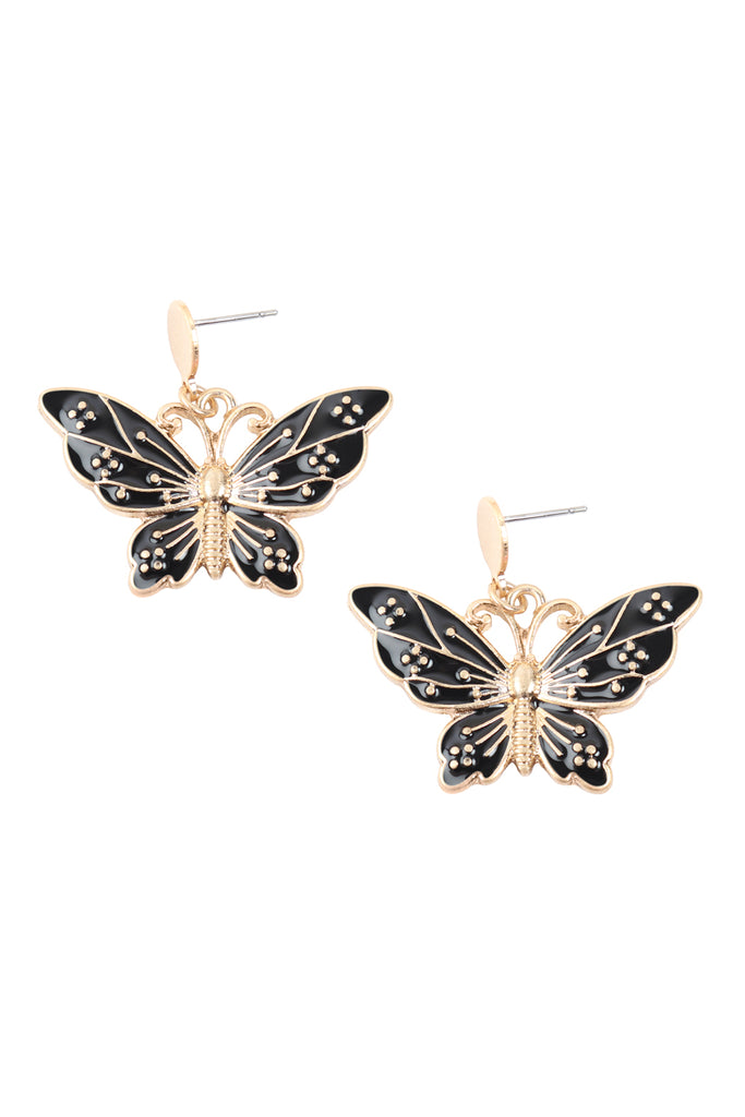 BUTTERFLY POST DANGLING EARRINGS