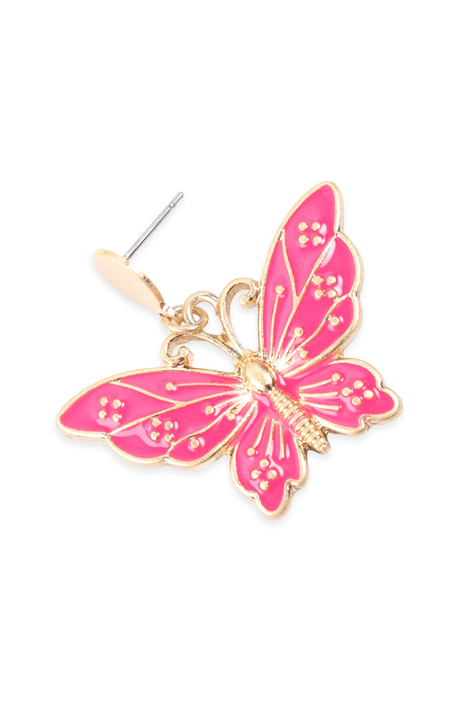 BUTTERFLY POST DANGLING EARRINGS