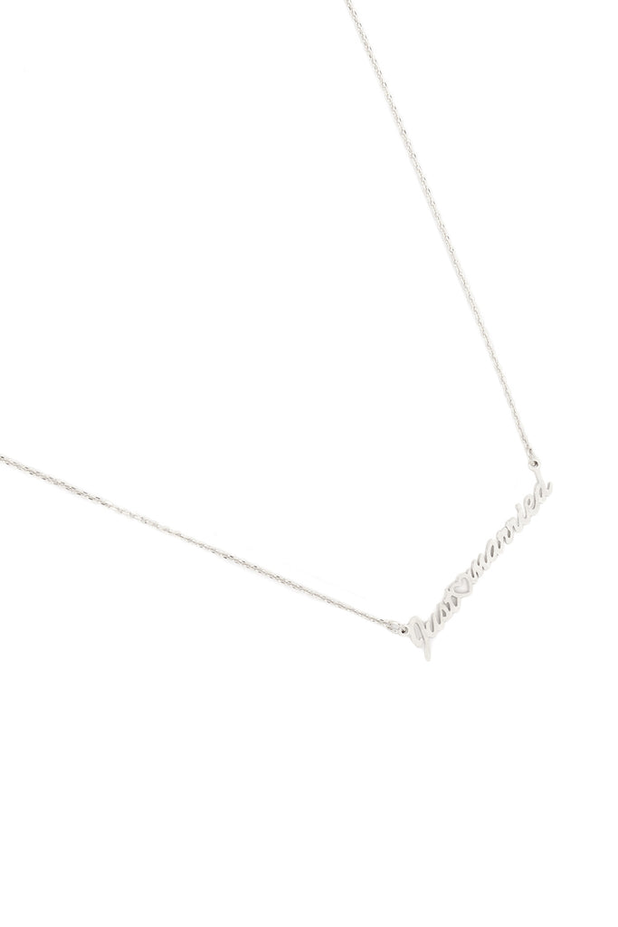 "JUST MARRIED" SCPRIT LETTER NECKLACE