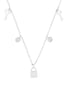 LNB413 -  KEY LOCK ZIRCONIA DAINTY CHAIN NECKLACE