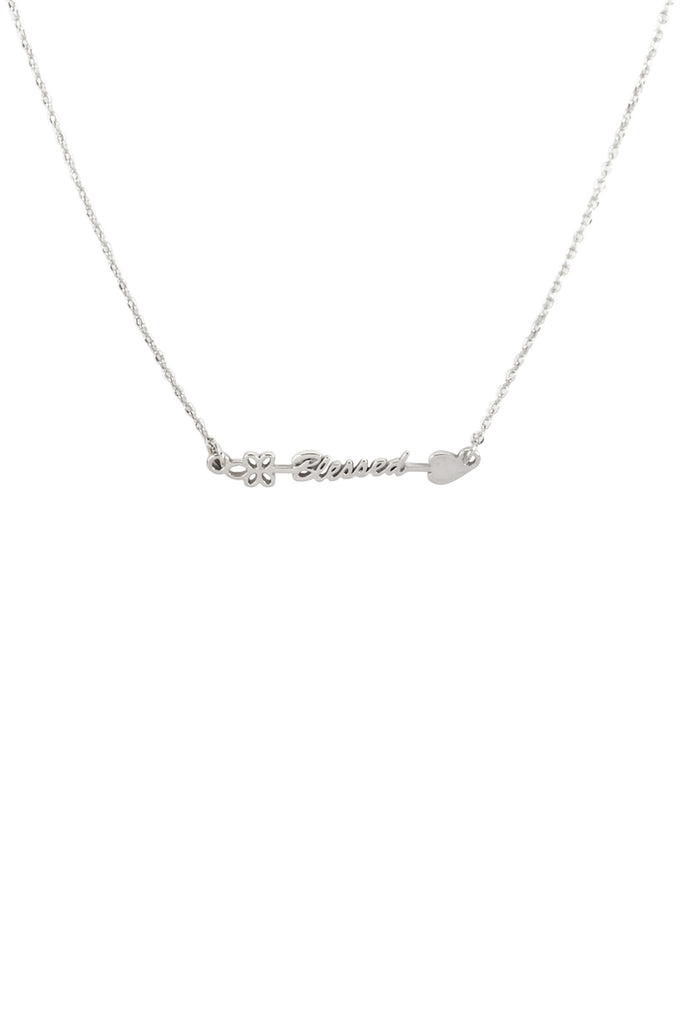 ARROW LETTER BLESSED PENDANT NECKLACE