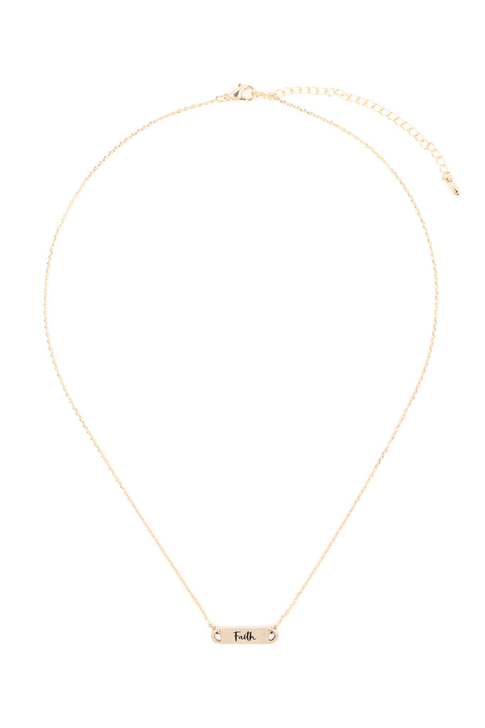 LNB854FA - "FAITH" CLIP BAR NECKLACE