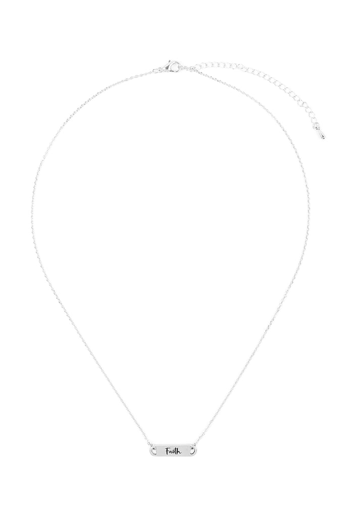 LNB854FA - "FAITH" CLIP BAR NECKLACE