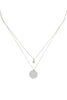 DISK PENDANT BRASS 2 LAYERED NECKLACE