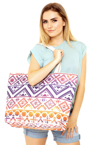 ABSTRACT PRINT SUMMER TOTE BAG