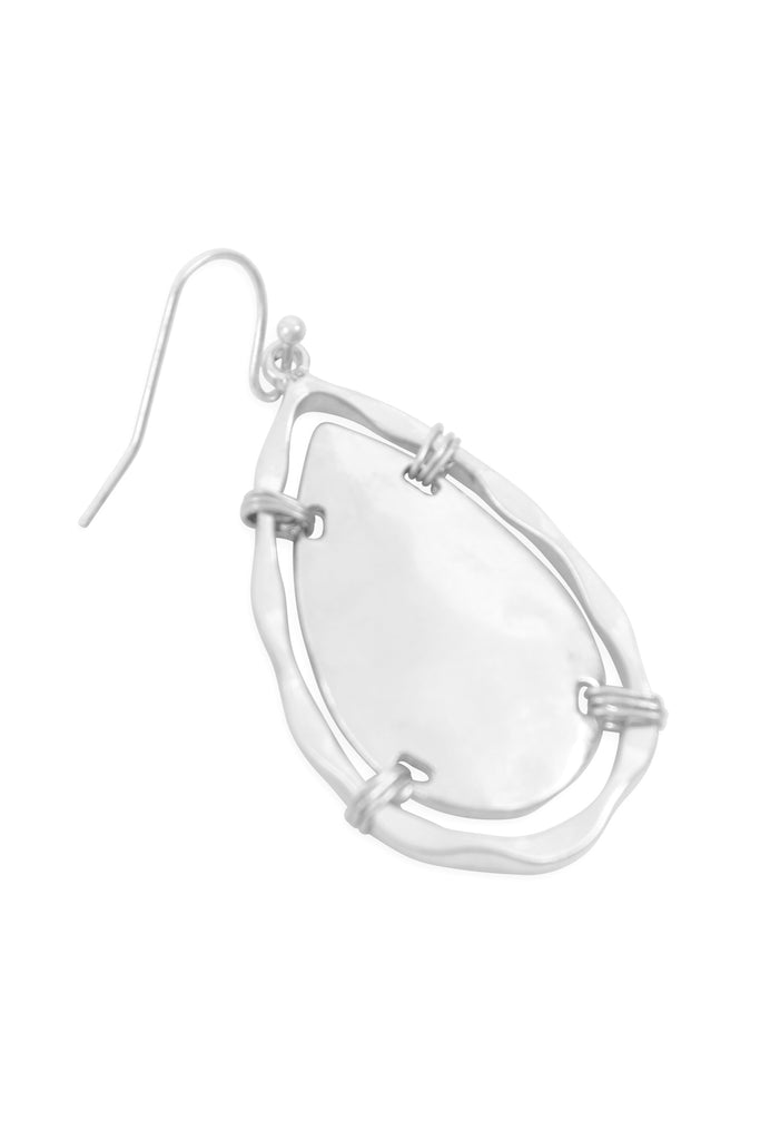 ME3128 - WIRE WRAPPED TEARDROP EARRINGS