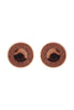 ANIMAL PRINT LEATHER ROUND TWO TONE POST EARRINGS