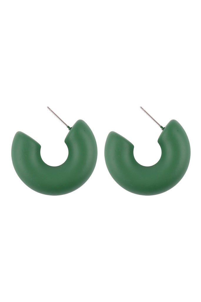 1.25" COLOR COATED HOOP EARRINGS