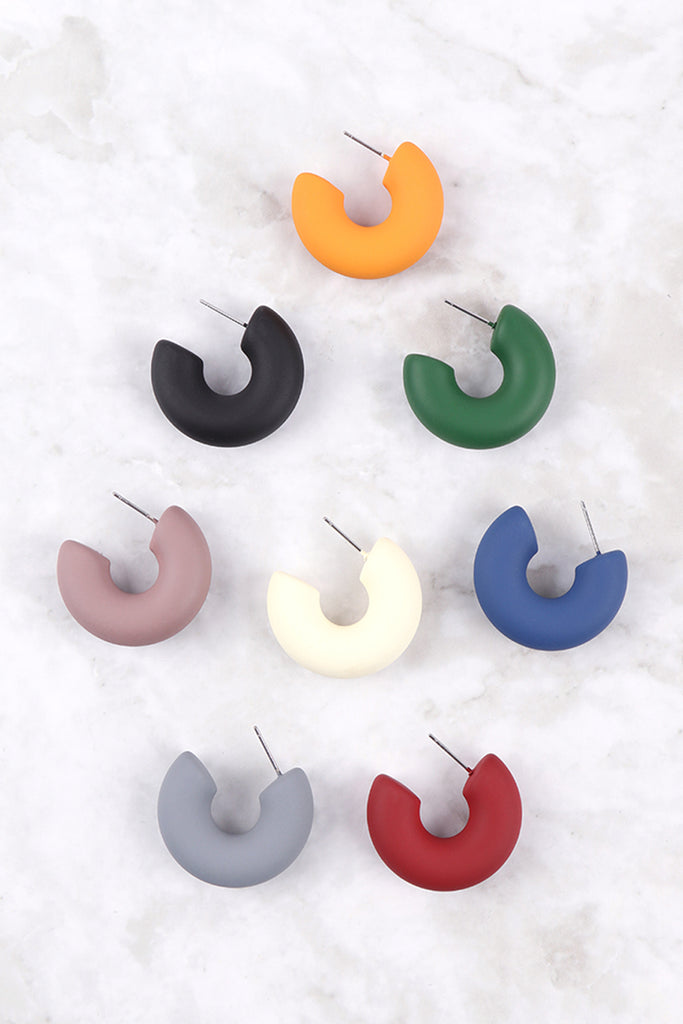 1.25" COLOR COATED HOOP EARRINGS