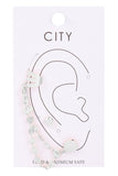 EAR CUFF DISC CHAIN LINKED EARRINGS