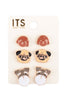 CUTE PUPPY 3 SET ENAMEL EARRINGS