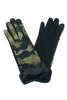SMART TOUCH CAMOUFLAGE FAUX FUR CUFF GLOVES
